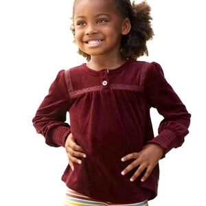 Matilda Jane Girls Velour Button Top Size 4 EUC